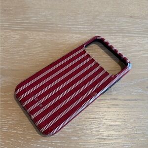 Stylish Red Striped “gingerbread” new BURGA Phone Case for iPhone 17 pro max